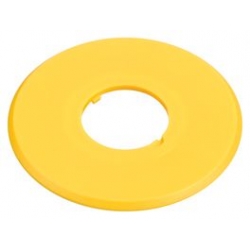 Tabliczka żółta średnica 44mm,otwór 16mm bez opisu, HAAV-0
